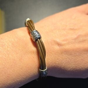 Premier Designs Brown Bracelet with Silver Details